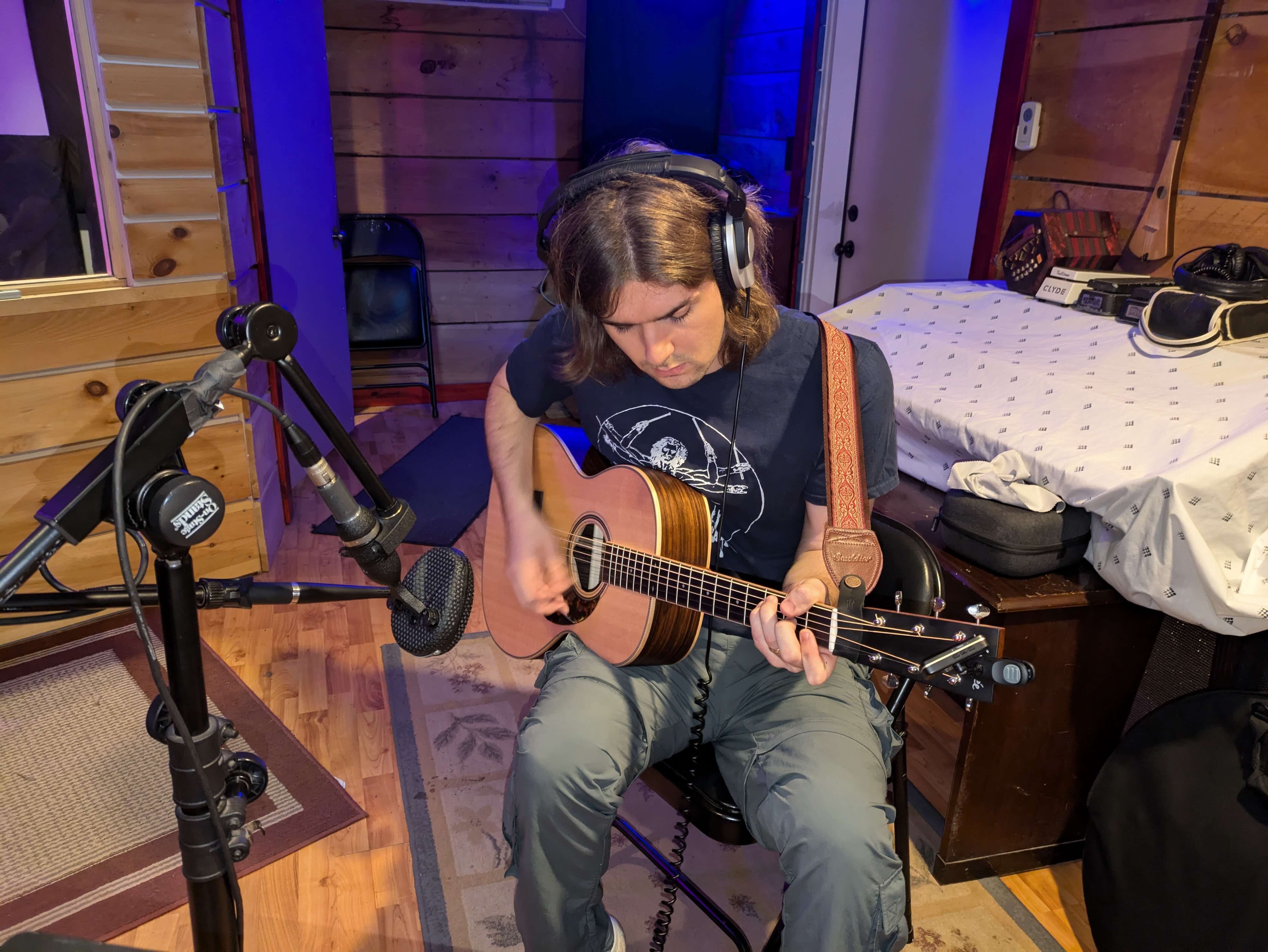 Samuel Vierling recording at Windmill Agency Studios